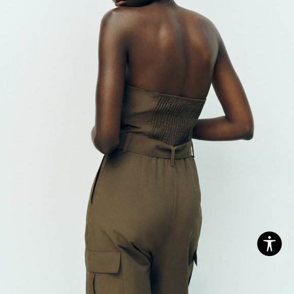 ZARA - Olive Jumpsuit | Worn once, new! - Picture 2 of 5